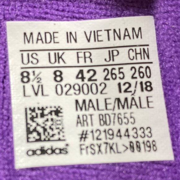 NEW adidas Yung-1 Legend Ivy Hi Res Yellow Purple - Picture 8 of 8